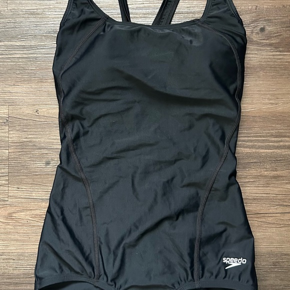 Speedo Women's Classic Black One Piece Swimsuit - Picture 1 of 5